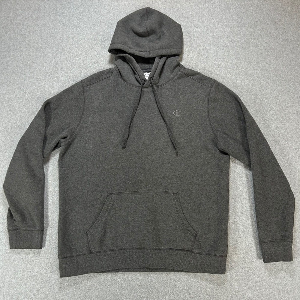 Champion Hoodie Mens Large Gray Athleisure Casual Sweatshirt